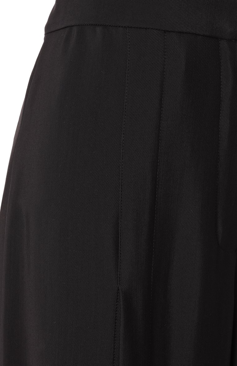 Женские брюки из вискозы и шерсти MUGLER черного цвета, арт. 25P1PA0493196 | Фото 6 (Материал внешний: Вискоза; Силуэт Ж (брюки и джинсы): Расклешенные; Стили: Гламурный; Женское Кросс-КТ: Брюки-одежда; Кросс-КТ: костюм; Длина (брюки, джинсы): Стандартные; Автоматизация ТО: Проставлено; Автоматизация состава: Проставлено)