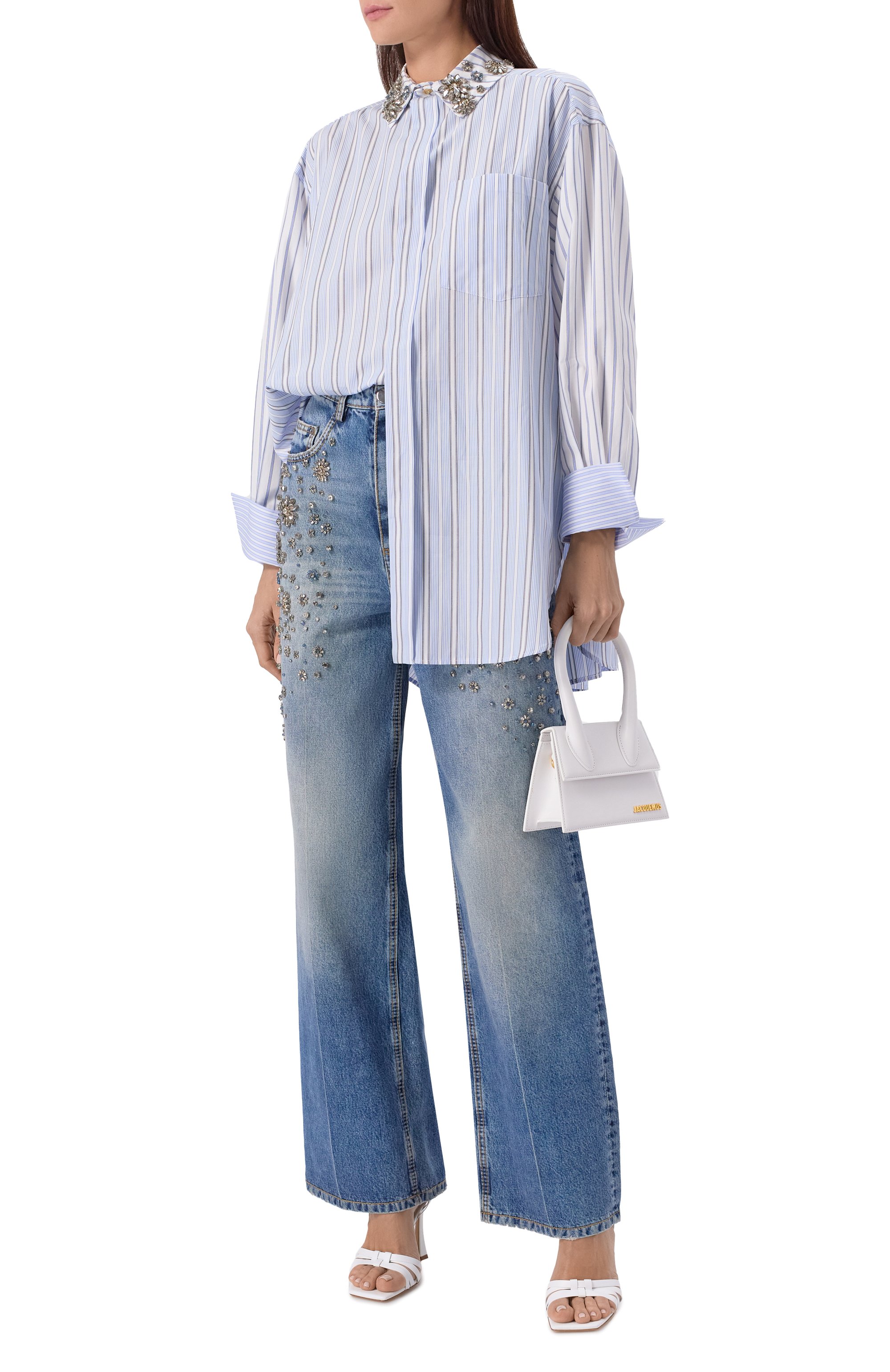 Джинсы с отделкой стразами DICE KAYEK, арт. SS25P332, фото 2