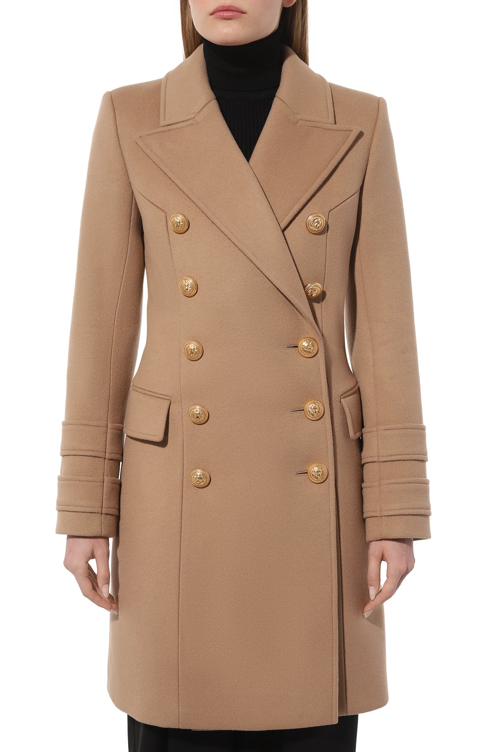 Шерстяное пальто BALMAIN, арт. YF0UB065WB50, фото 3