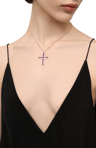 Подвеска на цепочке LEVASHOVAELAGINA розового цвета по цене 19000 руб., арт. butler/n, фото 2 Подвеска на цепочке LEVASHOVAELAGINA, арт. butler/n, фото 2