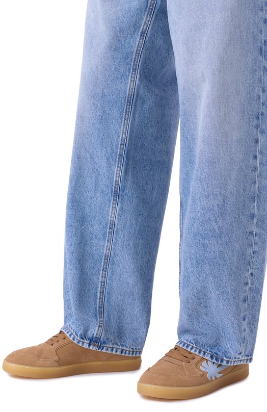 Замшевые кеды New Palm 1 Palm Angels PMIA099F25LEA002 Бежевый  PMIA099F25LEA002 Фото 3