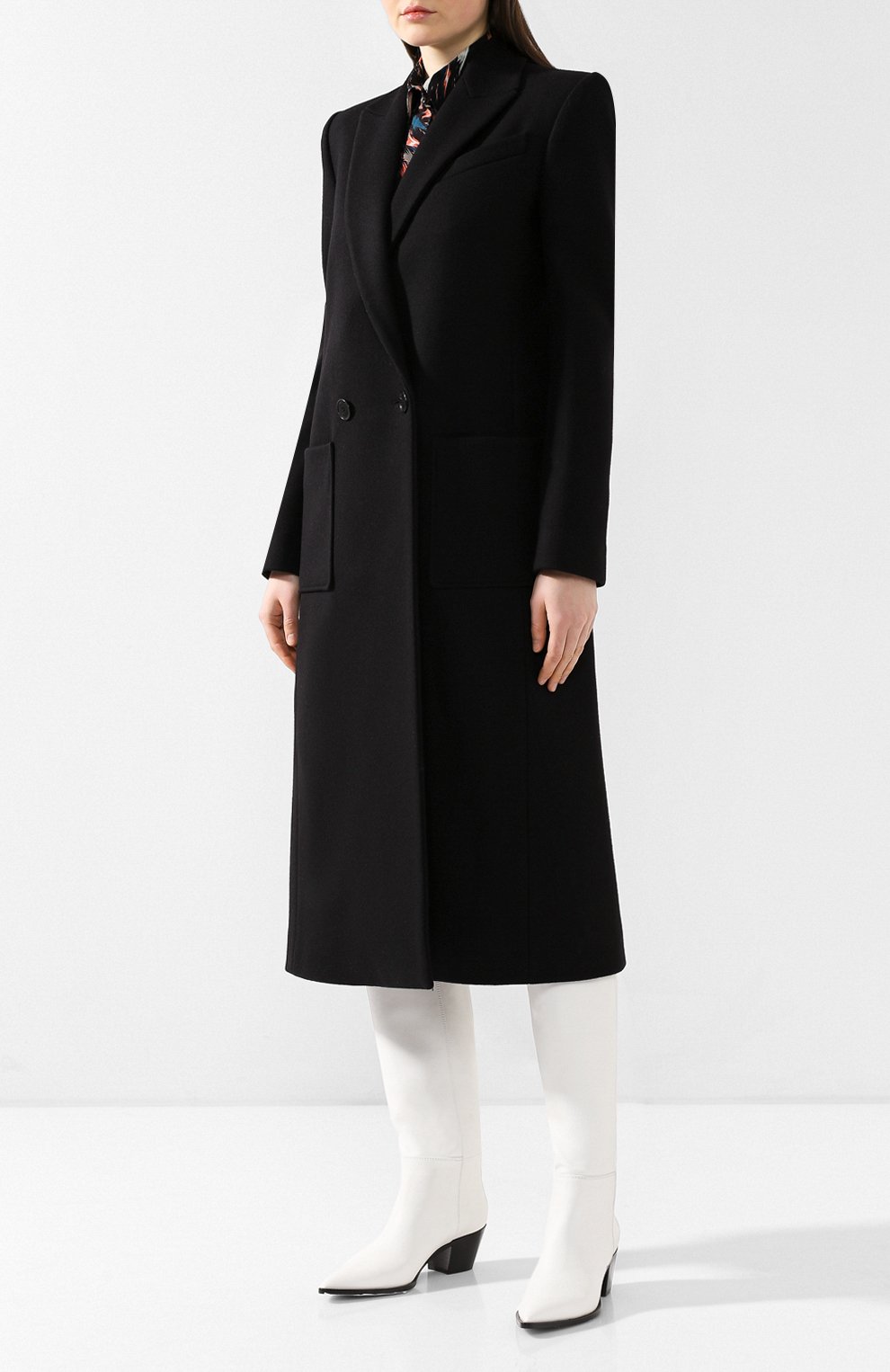 Шерстяное пальто GIVENCHY черного цвета по цене 313500 руб., арт. BWC03Q11F3, фото 3 Шерстяное пальто GIVENCHY, арт. BWC03Q11F3, фото 3