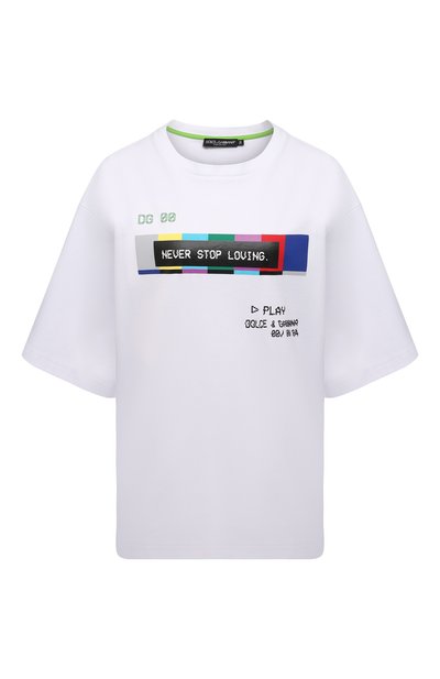 Женская хлопковая футболка DOLCE & GABBANA, арт. F8P13T/HU7H8