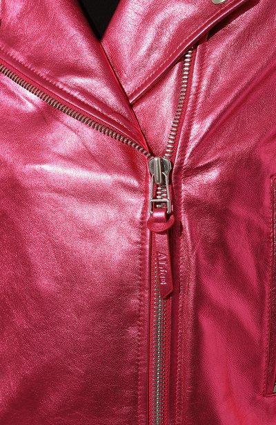 Кожаная куртка ALINE розового цвета по цене 115000 руб., арт. AL030103, фото 5 Кожаная куртка ALINE, арт. AL030103, фото 5