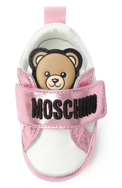 Кожаные пинетки MOSCHINO, арт. 81811/VAR1/15-19, фото 4