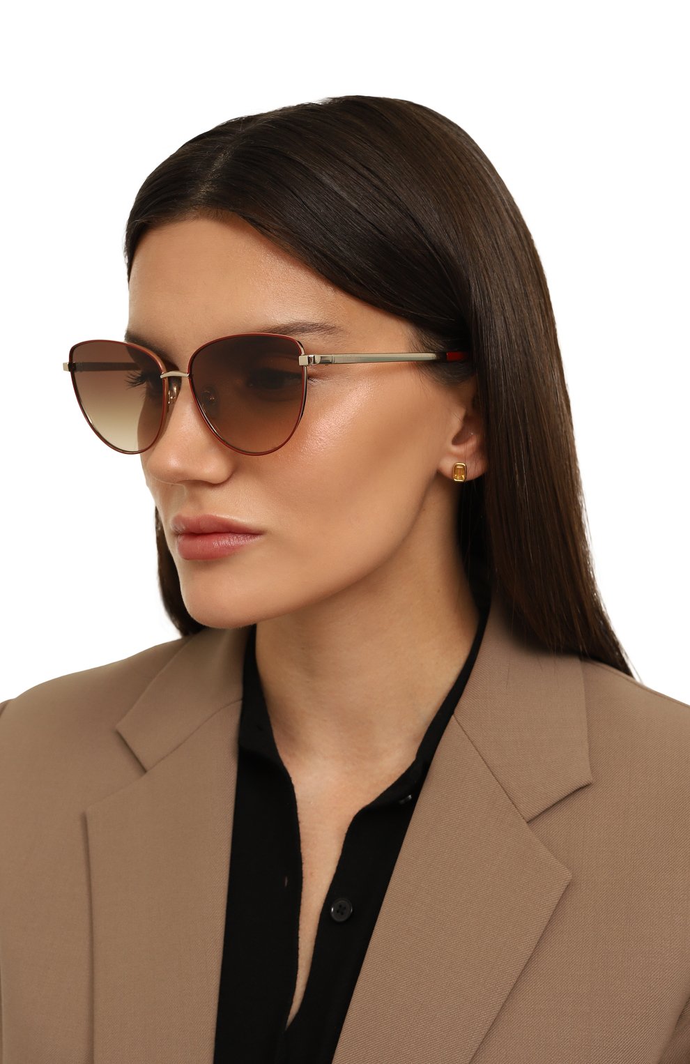 Солнцезащитные очки MAX MARA коричневого цвета по цене 21600 руб., арт. MM0053 32F, фото 2 Солнцезащитные очки MAX MARA, арт. MM0053 32F, фото 2