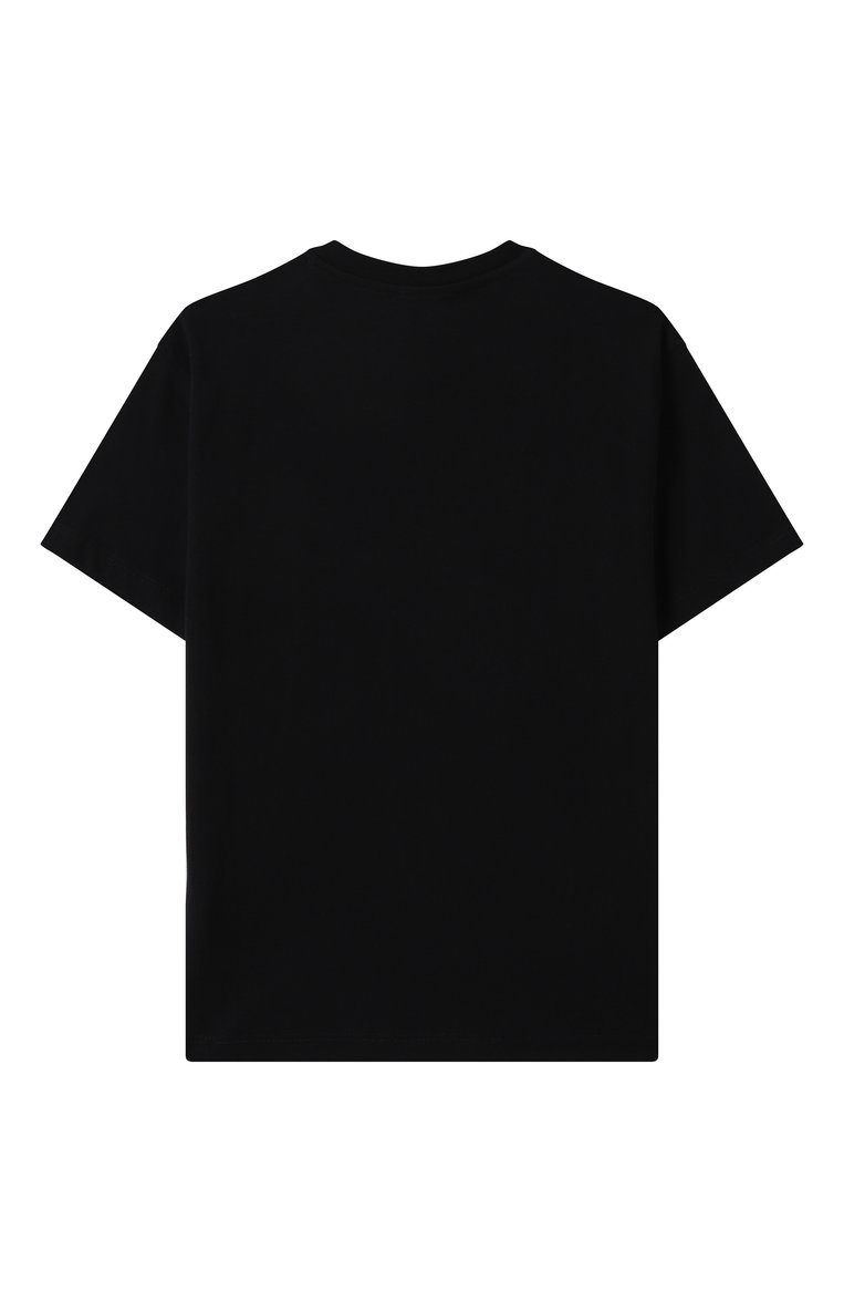 Детская хлопковая футболка MSGM KIDS черного цвета, арт. S5MSJBTH035 | Фото 2 (Рукава: Короткие; Мальчики Кросс-КТ: Футболка-одежда; Материал внешний: Хлопок; Автоматизация ТО: Проставлено; Автоматизация состава: Проставлено; Ростовка одежда: 8 лет | 128 см, 10 - 11 лет | 140 - 146см, 12 лет | 152 см, 16 лет | 164 см, 6 лет | 116 см)