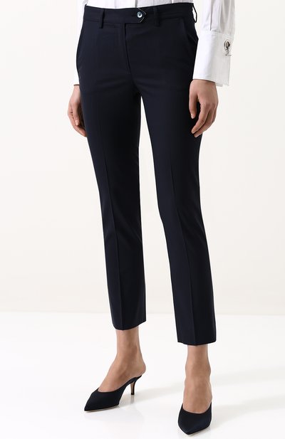 Укороченные однотонные брюки из шерсти KITON, арт. D38103K07P0122000, фото 3