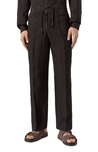 Льняные брюки INLINUM, арт. PAJAMA/TR0PEA, фото 3