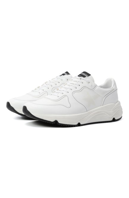 Мужские кроссовки running sole GOLDEN GOOSE DELUXE BRAND белого цвета, арт. GMF00126.F003953 | Фото 1 (Подошва: Массивная; Материал сплава: Проставлено; Драгоценные камни: Проставлено; Материал внутренний: Текстиль; Материал внешний: Экокожа)