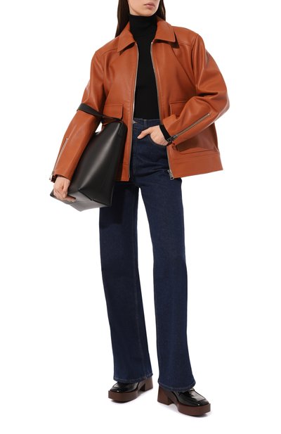 Кожаная куртка MASLOV коричневого цвета по цене 121000 руб., арт. SMW16, фото 2 Кожаная куртка MASLOV, арт. SMW16, фото 2