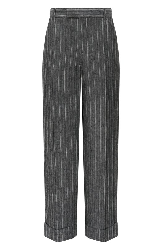Льняные брюки Brunello Cucinelli MH542P8492 Серый MH542P8492