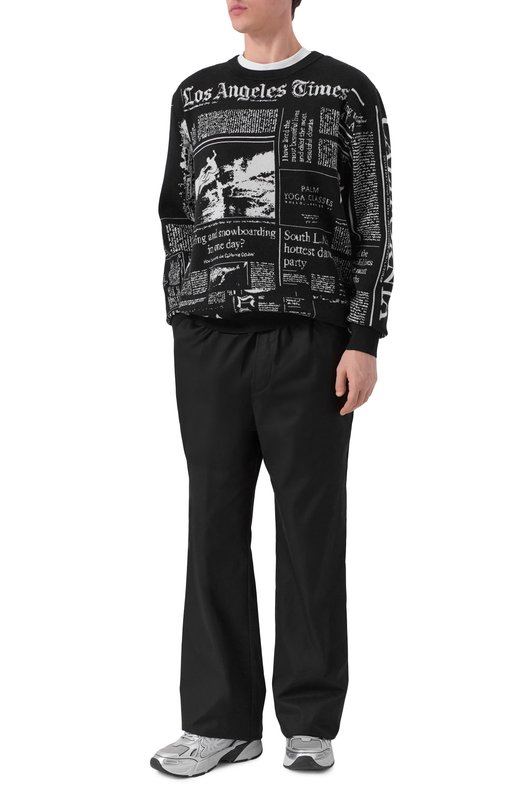 Хлопковые брюки Amiri AMPACA1047 Чёрный  AMPACA1047 Фото 2