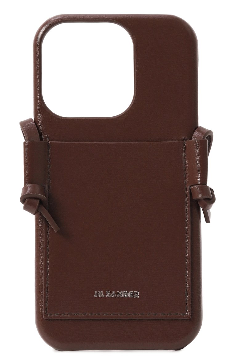 Кожаный чехол для iphone 16 pro JIL SANDER бордового цвета, арт. J07VL0043/P6986 | Фото 1 (Нос: Не проставлено; Региональные ограничения белый список (Axapta Mercury): Не проставлено; Женское Кросс-КТ: Кожа iPhone; Материал: Натуральная кожа)