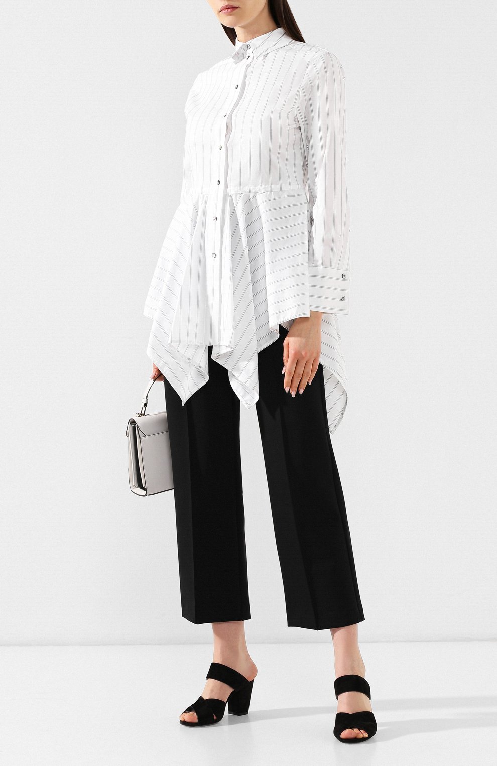 Хлопковая блузка DOROTHEE SCHUMACHER белого цвета по цене 48800 руб., арт. 347903/LIGHT STRIPES, фото 2 Хлопковая блузка DOROTHEE SCHUMACHER, арт. 347903/LIGHT STRIPES, фото 2