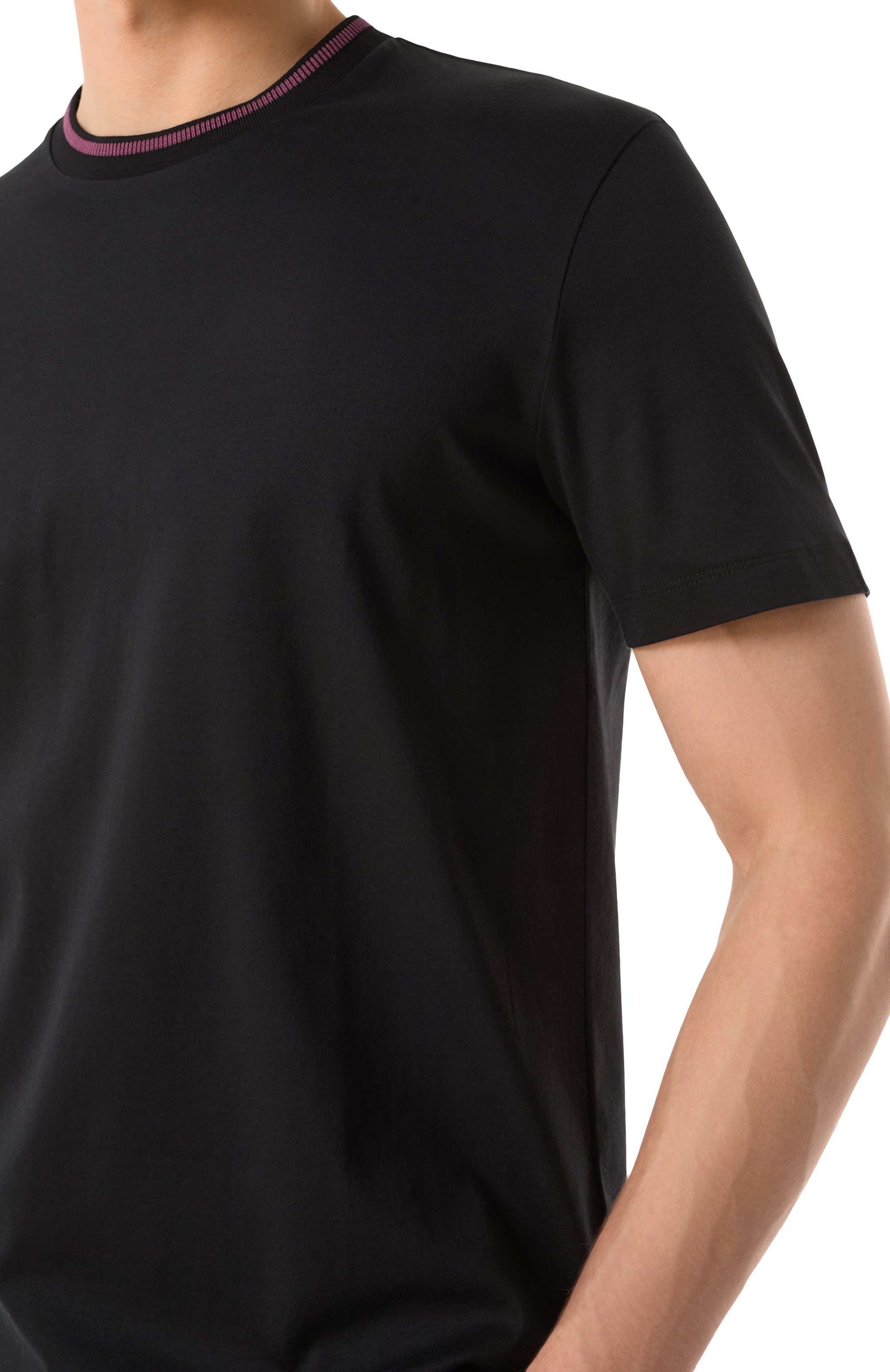 Хлопковая футболка BOSS черного цвета по цене 13450 руб., арт. 50531793, фото 5 Хлопковая футболка BOSS, арт. 50531793, фото 5