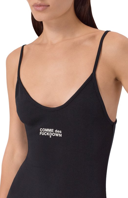 Хлопковое платье Comme des Fuckdown CFABW01674 Чёрный  CFABW01674 Фото 5