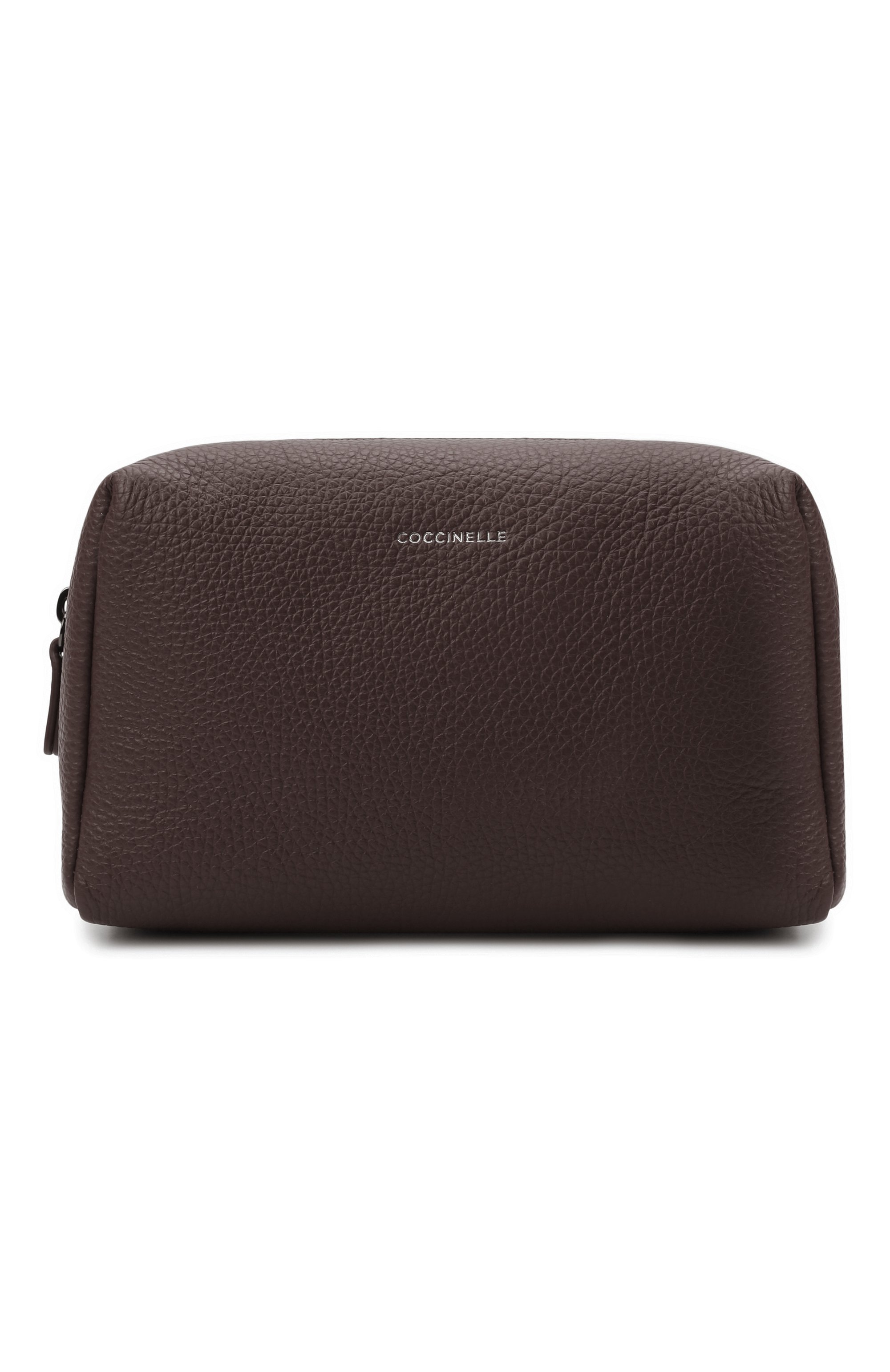 Кожаная косметичка COCCINELLE темно-коричневого цвета по цене 9975 руб., арт. E5 MUK 95 G0 01, фото 1 Кожаная косметичка COCCINELLE, арт. E5 MUK 95 G0 01, фото 1