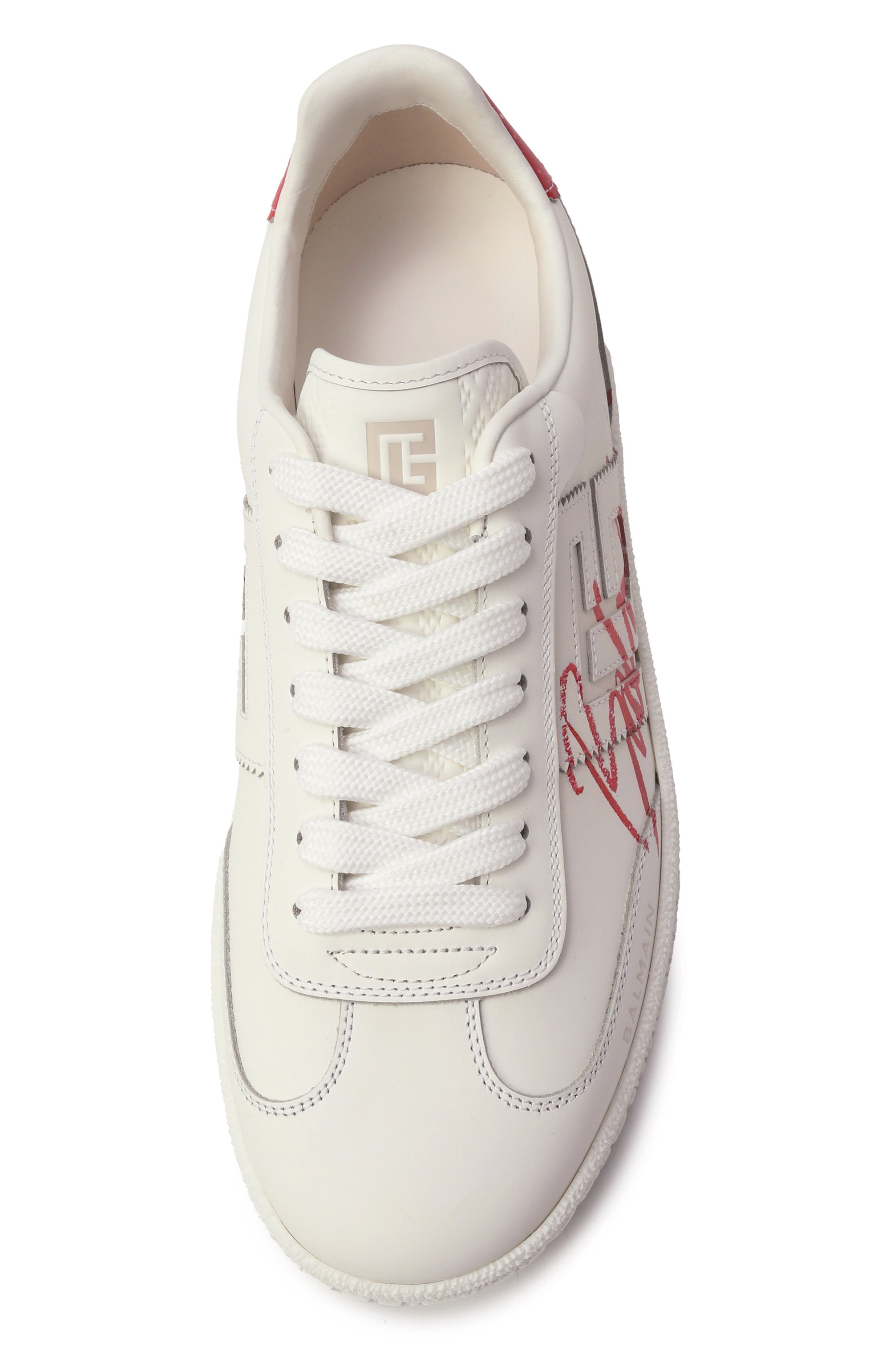 Кожаные кеды swan lipstick BALMAIN, арт. EN0VI735/LIPS, фото 6