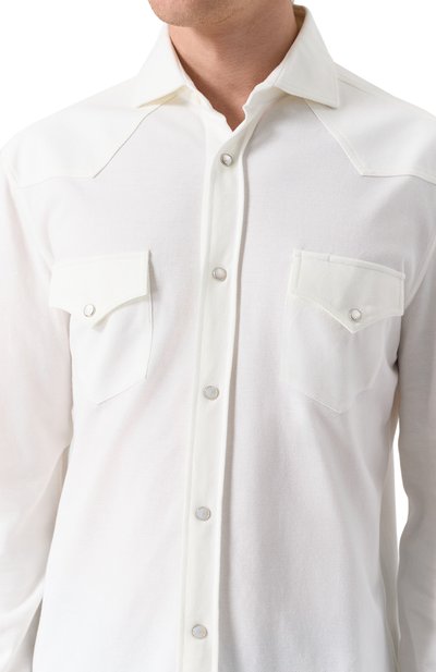 Хлопковая рубашка BRUNELLO CUCINELLI, арт. ME854B2268, фото 5