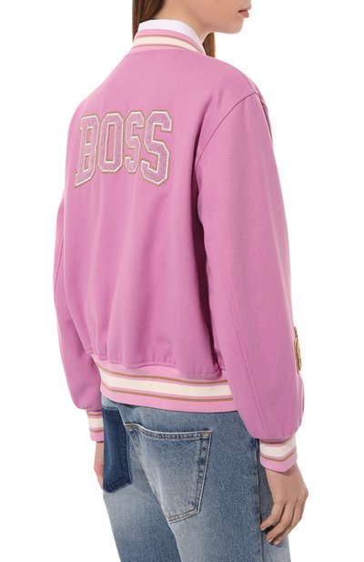 Бомбер BOSS розового цвета по цене 48600 руб., арт. 50483272, фото 4 Бомбер BOSS, арт. 50483272, фото 4