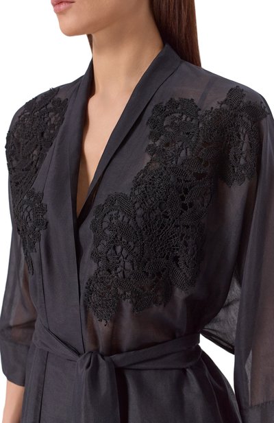 Туника из хлопка и шелка LILA EUGENIE черного цвета по цене 48050 руб., арт. 2402, фото 4 Туника из хлопка и шелка LILA EUGENIE, арт. 2402, фото 4