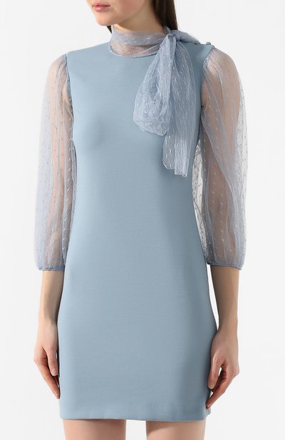 Платье REDVALENTINO голубого цвета по цене 55150 руб., арт. TR3VAL95/2MG, фото 3 Платье REDVALENTINO, арт. TR3VAL95/2MG, фото 3