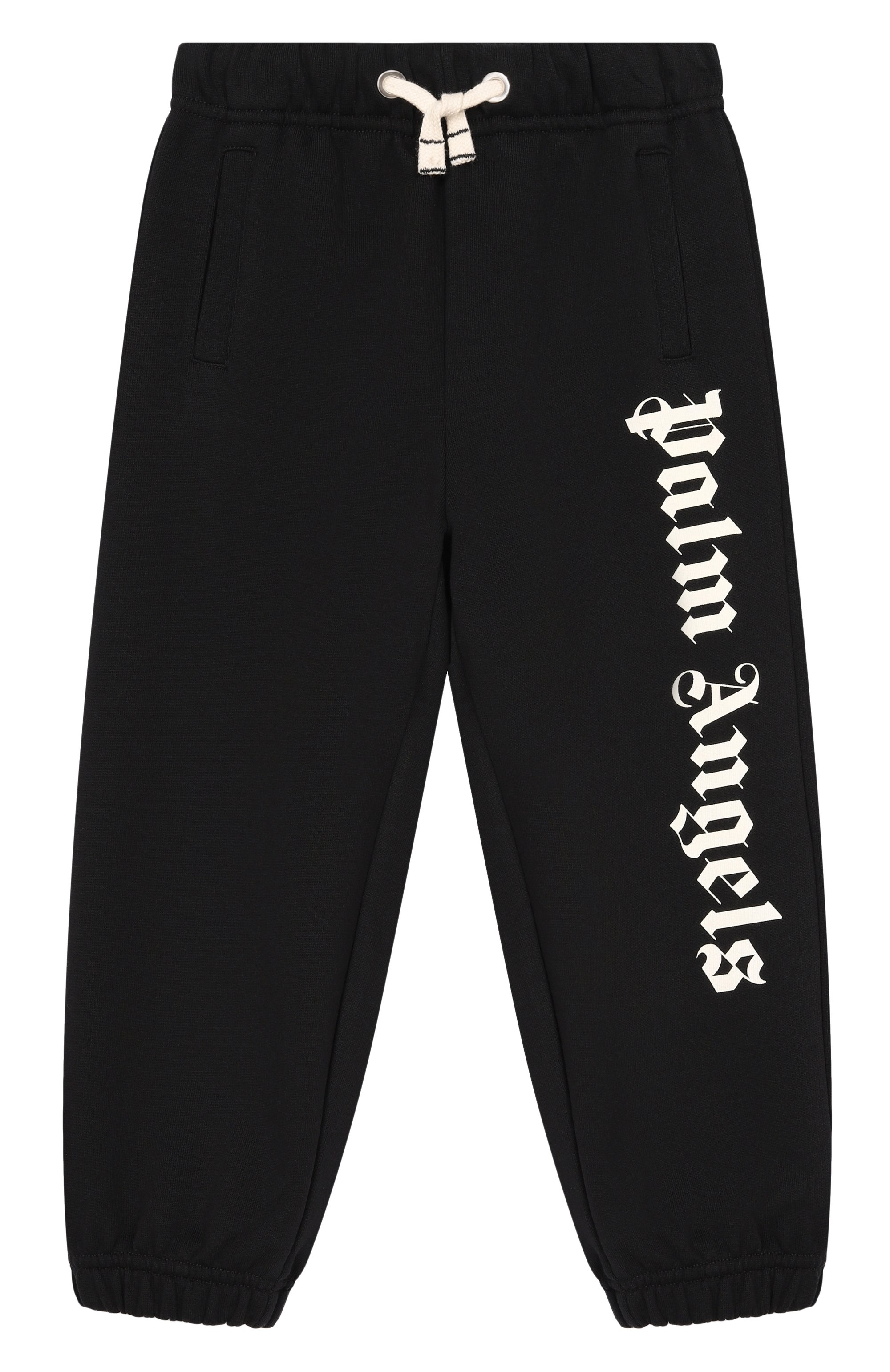 Хлопковые джоггеры PALM ANGELS черного цвета по цене 15950 руб., арт. PBCH008S26FLE001, фото 1 Хлопковые джоггеры PALM ANGELS, арт. PBCH008S26FLE001, фото 1