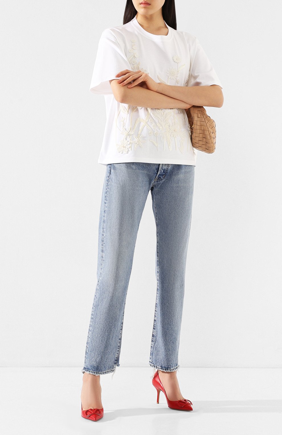 Кожаные туфли vlogo VALENTINO красного цвета по цене 69600 руб., арт. TW2S0R78/MZF, фото 2 Кожаные туфли vlogo VALENTINO, арт. TW2S0R78/MZF, фото 2