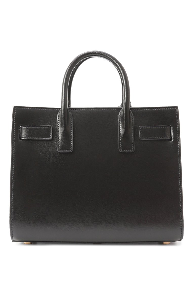Женская сумка sac de jour nano SAINT LAURENT черного цвета, арт. 392035/02G9W | Фото 6 (Материал: Натуральная кожа; Размер: small; Ремень/цепочка: На ремешке)
