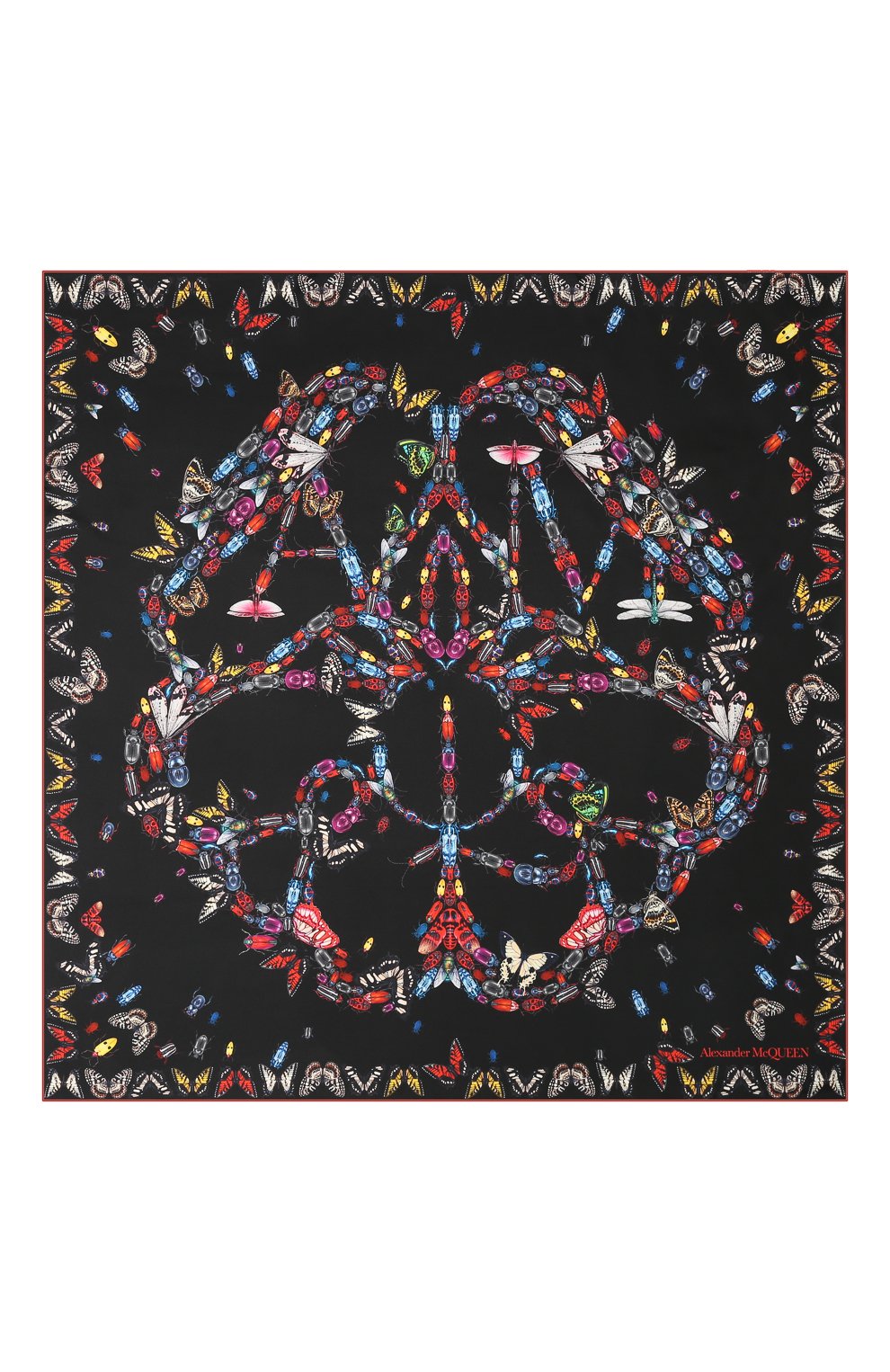 Шелковый платок ALEXANDER MCQUEEN, арт. 619457/3001Q, фото 3