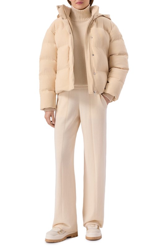 Вельветовый пуховик Addicted MD112.1 Кремовый  MD112.1 Фото 2