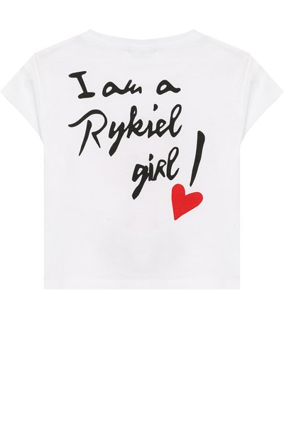 Хлопковая футболка с аппликацией и надписью на спине SONIA RYKIEL ENFANT, арт. 18S1TS13, фото 2