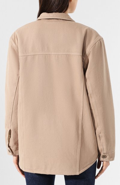 Джинсовая куртка NANUSHKA бежевого цвета по цене 54650 руб., арт. NUSTA_TAUPE_DENIM, фото 4 Джинсовая куртка NANUSHKA, арт. NUSTA_TAUPE_DENIM, фото 4