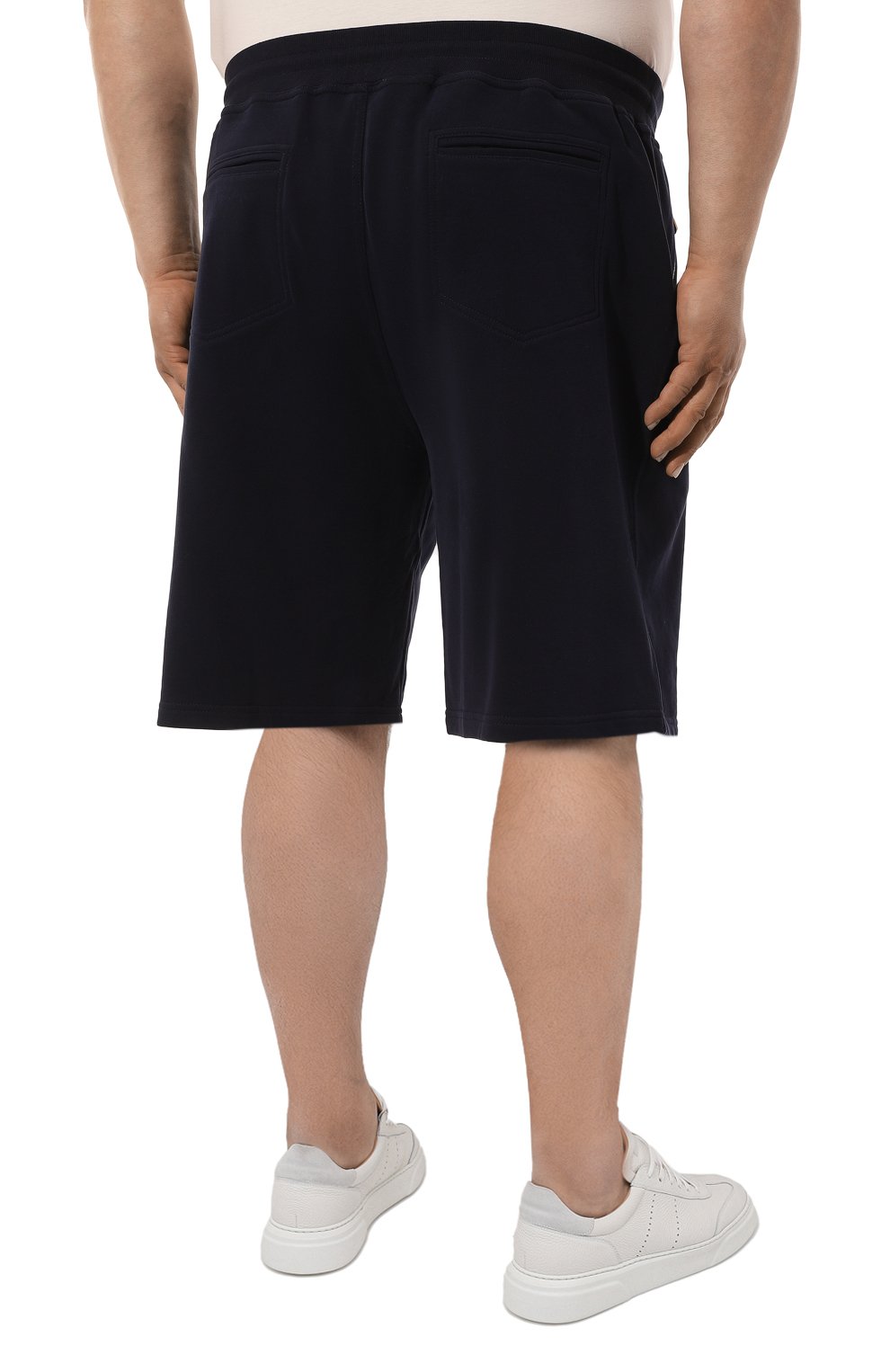 Хлопковые шорты BRUNELLO CUCINELLI темно-синего цвета по цене 88650 руб., арт. MTU143242W, фото 4 Хлопковые шорты BRUNELLO CUCINELLI, арт. MTU143242W, фото 4