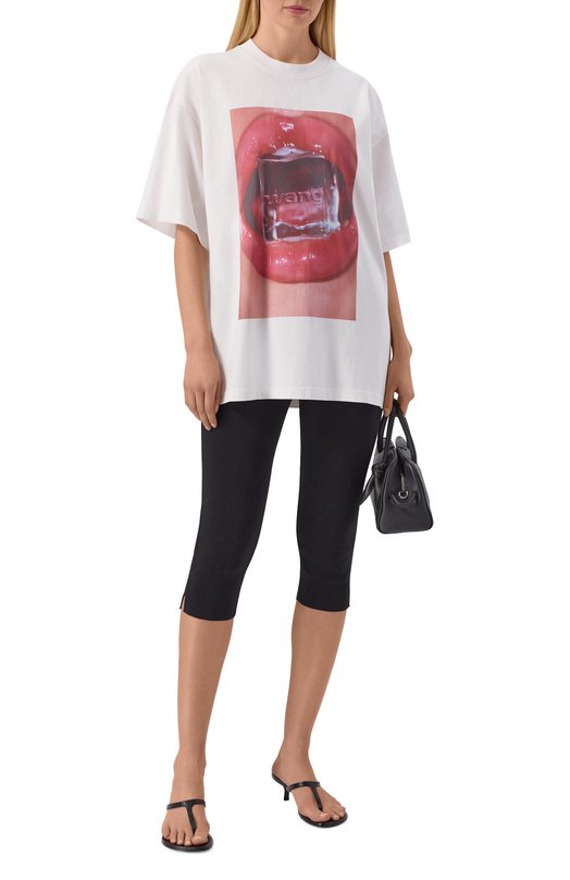 Хлопковая футболка Alexander Wang UCC2261891 Белый  UCC2261891 Фото 2