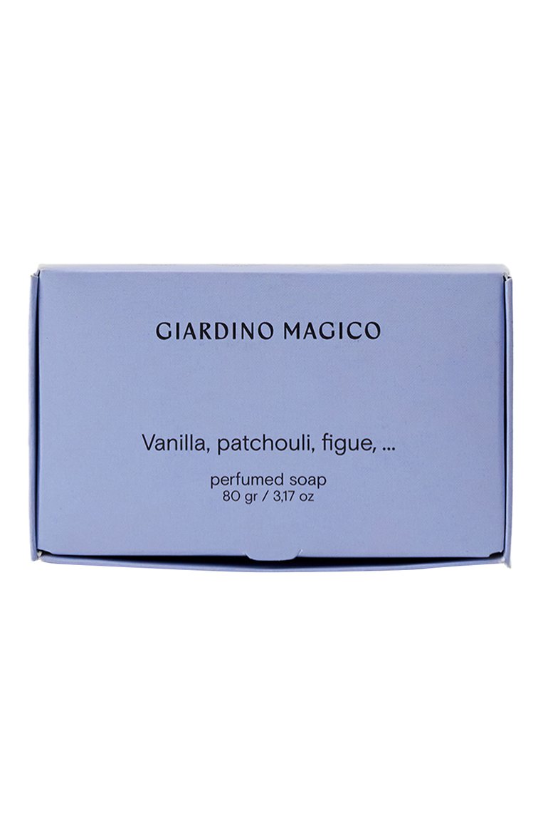 Твердое парфюмированное мыло vanilla, patchouli, figue (80g) GIARDINO MAGICO бесцветного цвета, арт. 4640200323729 | Фото 1 (Нос: Не проставлено; Региональные ограничения белый список (Axapta Mercury): Не проставлено; Назначение: Для тела; Тип продукта: Мыло; Косметика кросс-кт: Уход У)