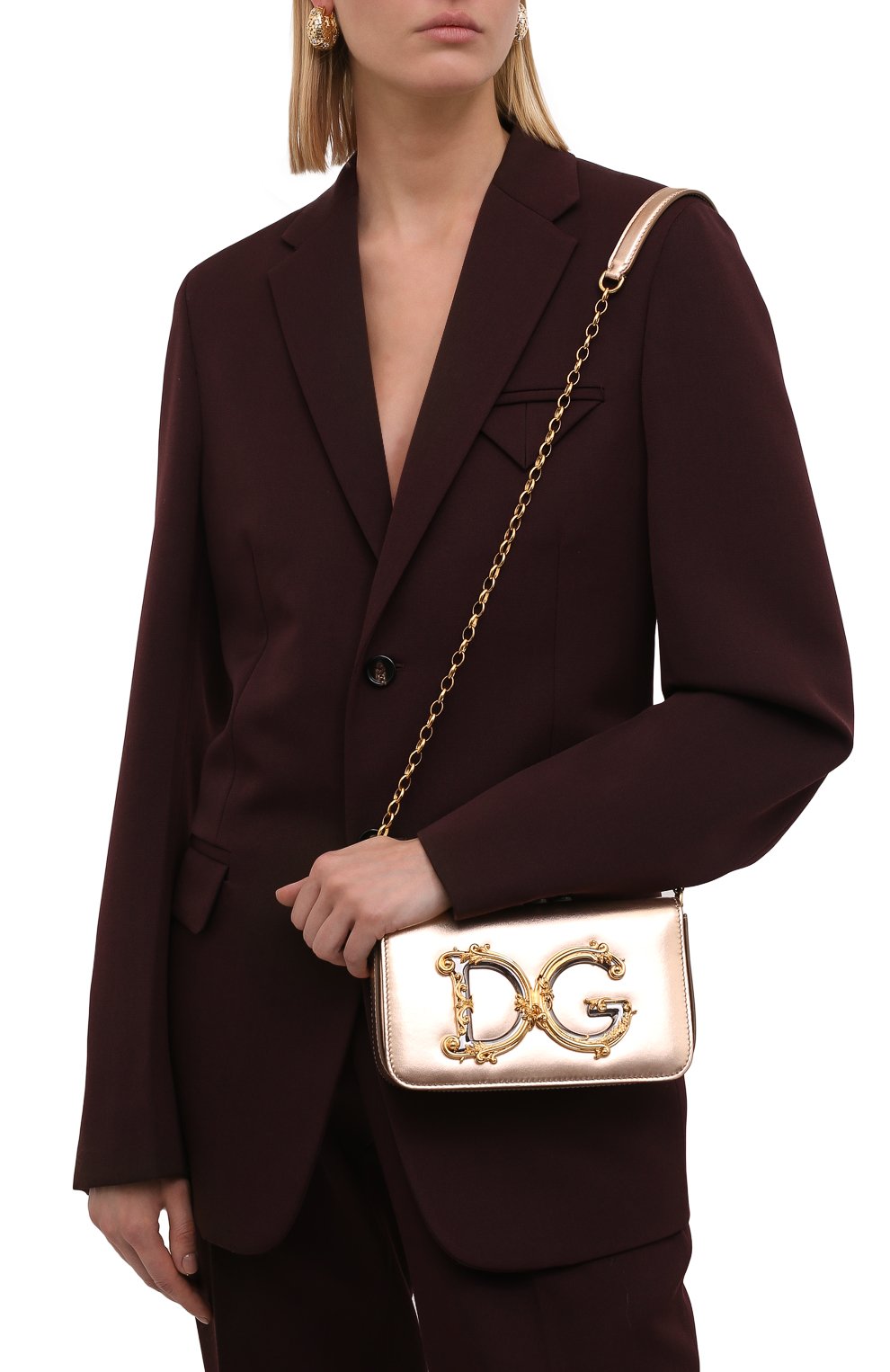 Сумка dg girls DOLCE & GABBANA золотого цвета по цене 163500 руб., арт. BB6885/AW121, фото 2 Сумка dg girls DOLCE & GABBANA, арт. BB6885/AW121, фото 2