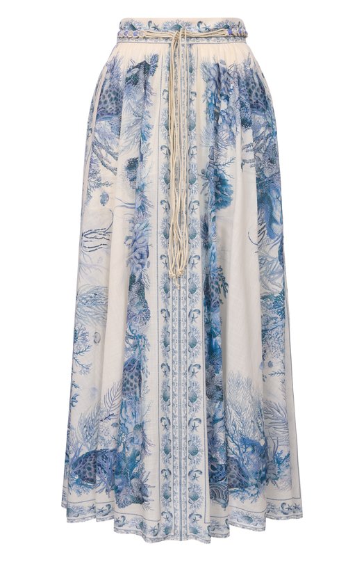 Хлопковая юбка Zimmermann 5851SRS262 Голубой 5851SRS262