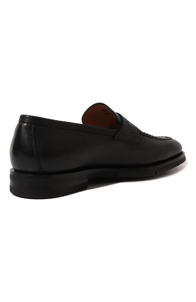 Кожаные пенни-лоферы SANTONI черного цвета по цене 89950 руб., арт. MCNG18007PI2AUSHN01, фото 5 Кожаные пенни-лоферы SANTONI, арт. MCNG18007PI2AUSHN01, фото 5