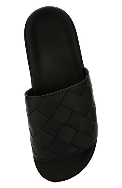 Кожаные шлепанцы BOTTEGA VENETA черного цвета по цене 69850 руб., арт. 578264/VT030, фото 5 Кожаные шлепанцы BOTTEGA VENETA, арт. 578264/VT030, фото 5