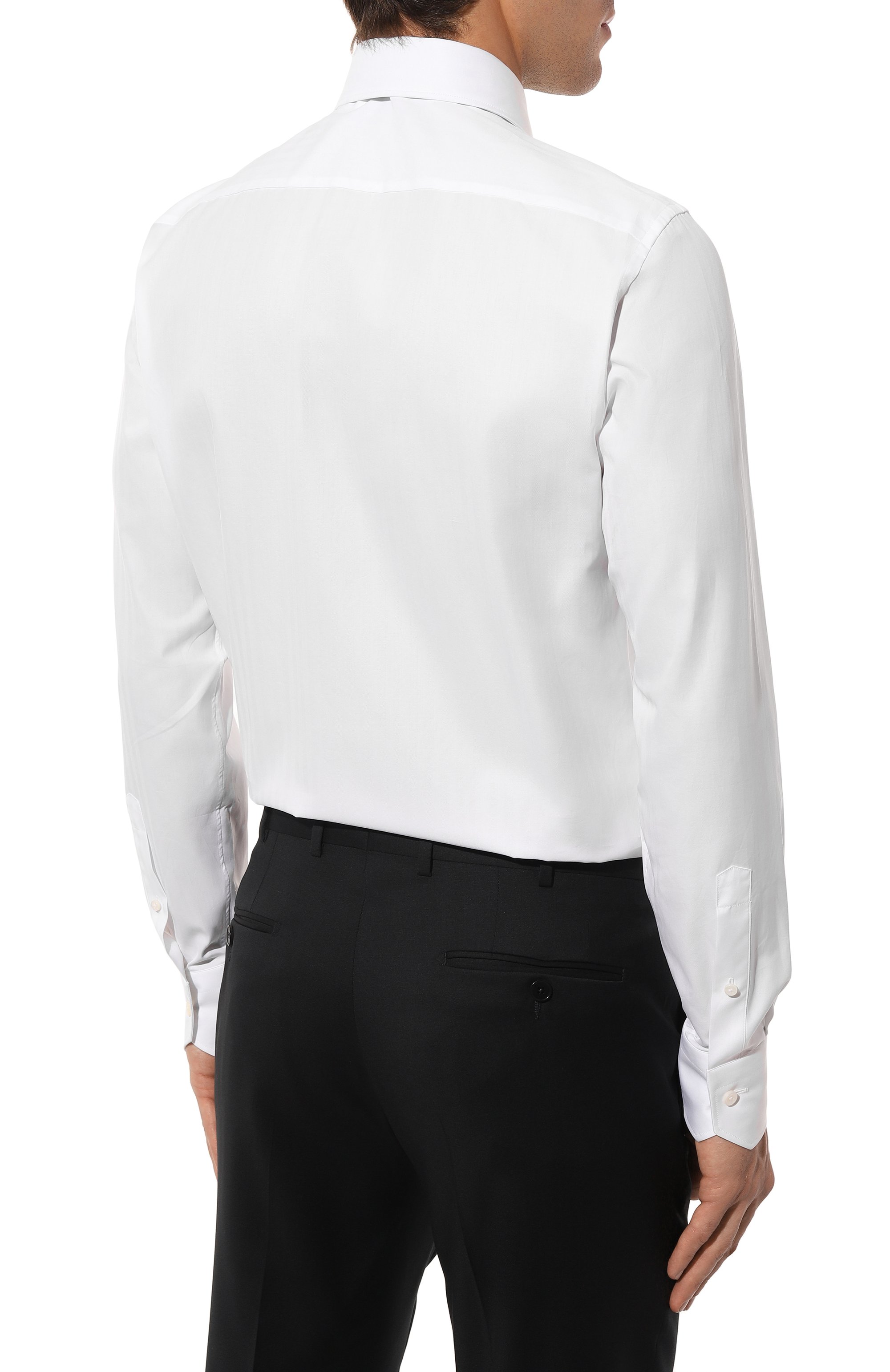 Хлопковая сорочка ZEGNA белого цвета по цене 75750 руб., арт. 701522A7/9MS0BA, фото 5 Хлопковая сорочка ZEGNA, арт. 701522A7/9MS0BA, фото 5