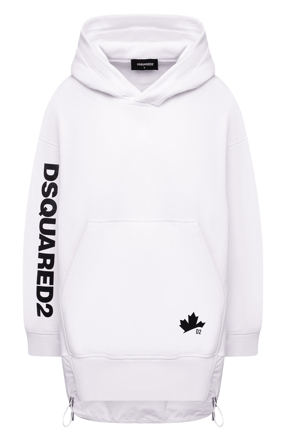 Хлопковое платье DSQUARED2 белого цвета по цене 54350 руб., арт. S75CV0393/S25042, фото 1 Хлопковое платье DSQUARED2, арт. S75CV0393/S25042, фото 1
