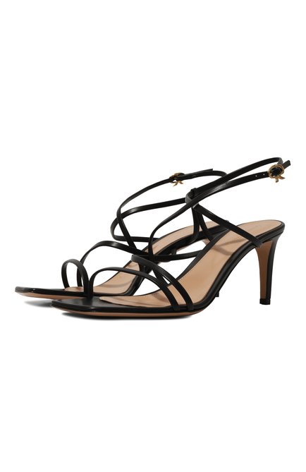 Женские кожаные босоножки GIANVITO ROSSI черного цвета по цене 58550 руб., арт. G32063.70RIC.NAPNER0 | Фото 1