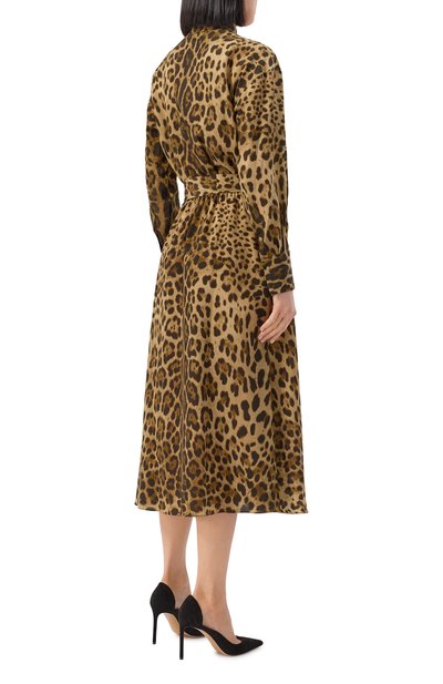Шелковое платье NOBLE&BRULEE леопардового цвета по цене 160000 руб., арт. NB106/270624/6803, фото 3 Шелковое платье NOBLE&BRULEE, арт. NB106/270624/6803, фото 3