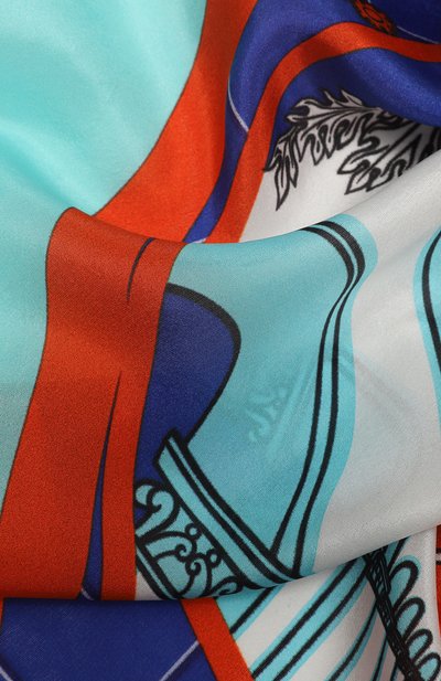 Шелковая шаль неополитен GOURJI голубого цвета по цене 18980 руб., арт. 91145237/44108, фото 3 Шелковая шаль неополитен GOURJI, арт. 91145237/44108, фото 3