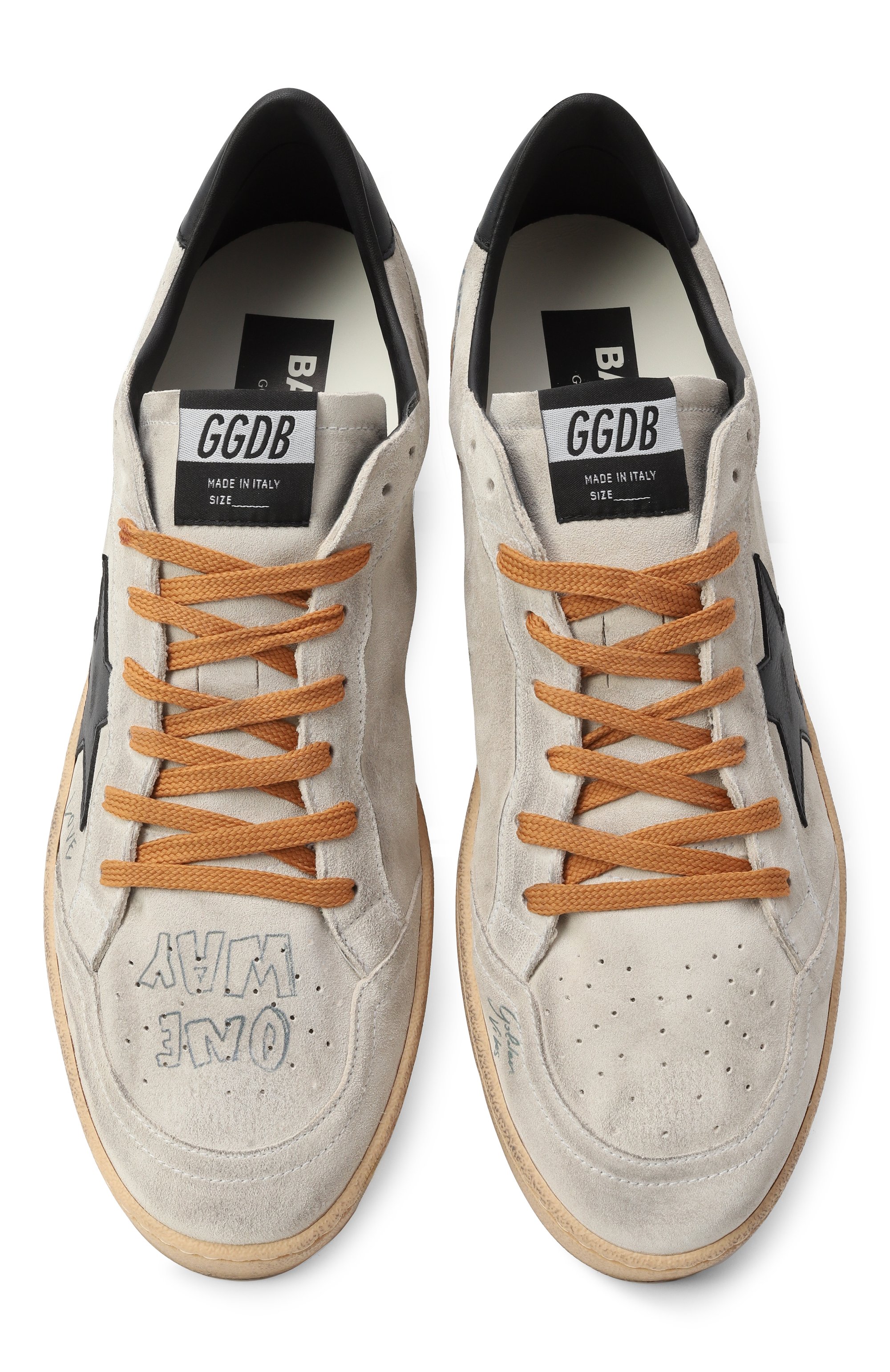 Замшевые кеды ball star GOLDEN GOOSE DELUXE BRAND, арт. GMF00117.F007578, фото 6