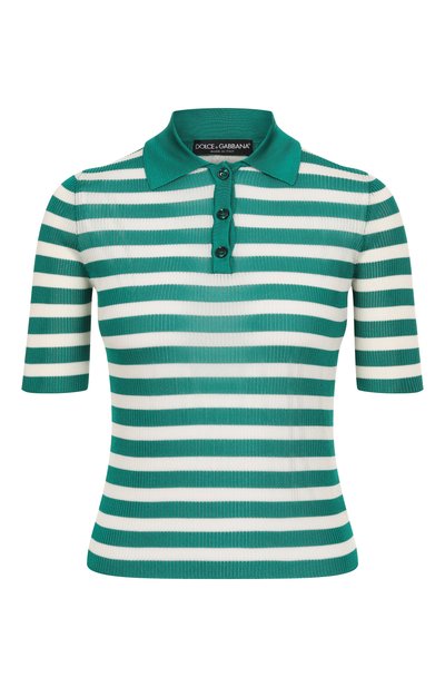 Женское поло из вискозы DOLCE & GABBANA, арт. FXZ38Z/JAIRR