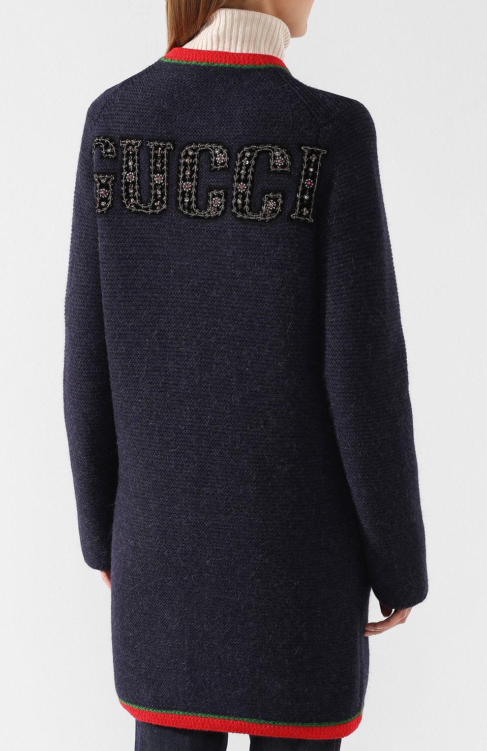 Шерстяной кардиган с контрастной отделкой GUCCI, арт. 543419/X930B, фото 4