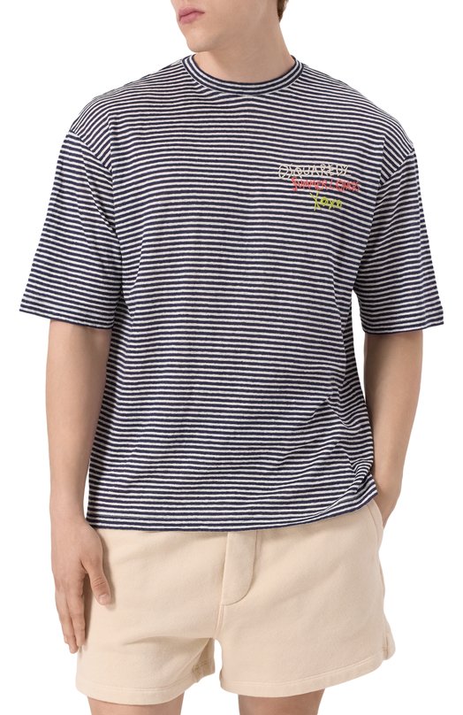 Льняная футболка Dsquared2 S78GD0104/S23601 Синий  S78GD0104/S23601 Фото 3
